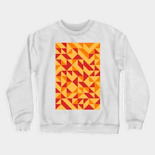 Fire Colored Geometric Pattern - Triangle #8 Crewneck Sweatshirt